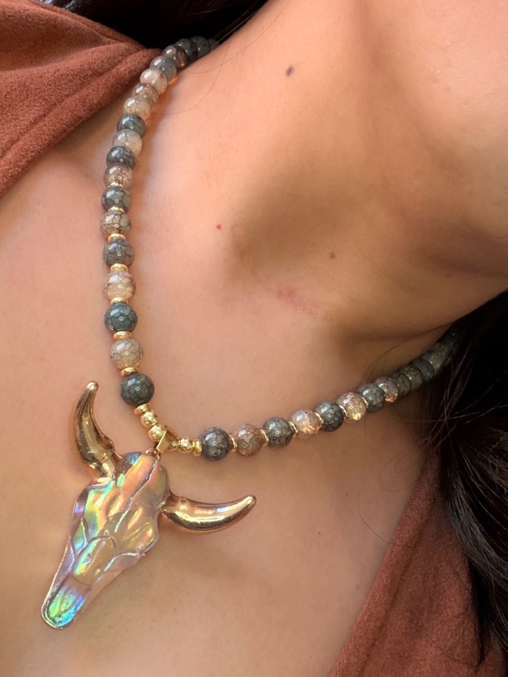 Western Cowgirl Beaded Necklaces for Women Country Concert Jewelry